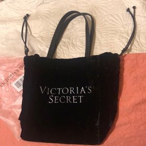 Victoria’s Secret Black Velvet Shoulder Bag
